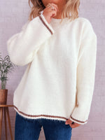 Load image into Gallery viewer, ContrastTrim Round Sweater Mid Heavy Options N5A210