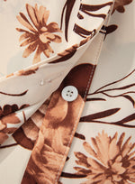 Load image into Gallery viewer, Shirt Collar Long Sleeve Floral Print Shirt Women N6B105