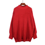 Load image into Gallery viewer, High Neck Side Slit Sweater Women Chunky Knit Casual N5A843