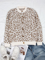 Load image into Gallery viewer, Leopard Print Cardigan Women Oversized Knit N5A887