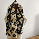 Load image into Gallery viewer, Small Floral Long Scarf Women Warm Poly Cape M5A326