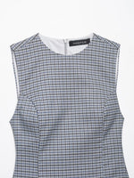 Load image into Gallery viewer, Layered Gingham Dress Women N6D126