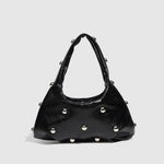 Load image into Gallery viewer, Metallic Finish Structured Pouch with Rivet Accents S5P466