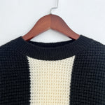 Load image into Gallery viewer, Oversized Stripe Knit Sweater Women Pink Black Color N5A831