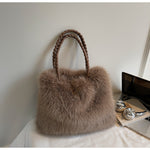 Load image into Gallery viewer, Plush Commuter Tote Bag Women Large Capacity Shoulder S5P724