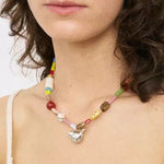 Load image into Gallery viewer, Colorful Bird Bead Necklace Dopamine Layering S5P891