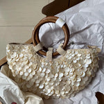 Load image into Gallery viewer, Handmade Natural Shell Bag Fairy Tote Clutch N6F143
