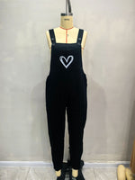 Load image into Gallery viewer, Black Adjustable Pocket Overalls Women Cotton N5A958