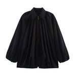 Load image into Gallery viewer, Notch Lapel Puffer Baseball Jacket Women N6C139