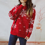 Load image into Gallery viewer, Christmas Snowflake Thickened Sweater Women N5A666