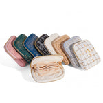 Load image into Gallery viewer, Tassel Zipper Jewelry Pouch Felt Satin Storage Case N6G106