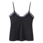 Load image into Gallery viewer, Lace Trim Satin Camisole Women Elegant Slip Top N5A718