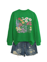 Load image into Gallery viewer, Floral Print Crewneck Sweatshirt Women Casual Loose N6H045