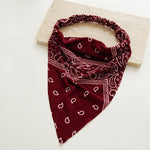 Load image into Gallery viewer, Vintage Amoeba Print Stretch Triangle Hair Scarf N6H132