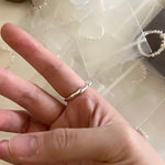 Load image into Gallery viewer, Irregular Faux Pearl Ring Gold Plated Copper Band N6H191