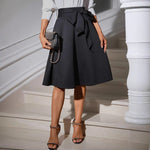 Load image into Gallery viewer, A Line Pleated Skirt Women Stretch Knit High Waist N5A699