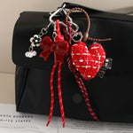 Load image into Gallery viewer, Heart Bow Woven Rope Bag Charm Women Decorative S5P927