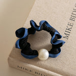 Load image into Gallery viewer, Polka Dot Pearl Mini Scrunchie High Elasticity Women N6H188