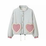 Load image into Gallery viewer, Fashion Plaid Panel Quilted Jacket Women N5A576