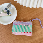Load image into Gallery viewer, Woven Stripes Cosmetic Pouch Women Travel S5P875