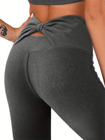 Load image into Gallery viewer, Knit Fleece Lined Leggings Women Dark Gray Marl N5A489