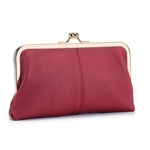 Load image into Gallery viewer, Genuine Leather Long Clutch with Snap Closure N6B198