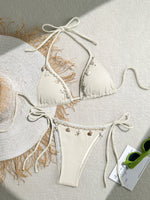 Load image into Gallery viewer, Sexy Triangle Cup Halter Tie Bikini Swimsuit Women N6A067