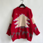 Load image into Gallery viewer, Christmas Tree Reindeer Sequin Jacquard Sweater Women N5A663