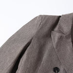 Load image into Gallery viewer, Grey Double Breasted Blazer Casual Versatile Style N5A781