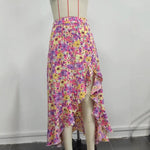Load image into Gallery viewer, Tie Side Slit Floral Midi Skirt Women N6A107