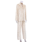 Load image into Gallery viewer, Beige Brushed Fleece Pajama Set Women N5A825