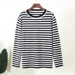 Load image into Gallery viewer, Classic Striped Knit Retro Crew Neck Pullover Top N6A138