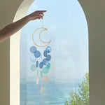 Load image into Gallery viewer, Moon Shell Dream Catcher Wind Chime Balcony Decor N6F315
