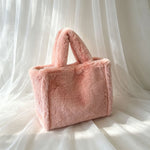 Load image into Gallery viewer, Women's Plush Large Tote Handbag N6J176