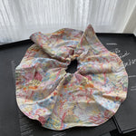 Load image into Gallery viewer, Patchwork Floral Scrunchie Linen Boho Hair Tie N6F141