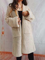 Load image into Gallery viewer, Oversized Long Cardigan Women Thick Knit N5A863