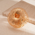 Load image into Gallery viewer, Coil Spring Bangle Iron Openwork Geometric Minimalist S5P126