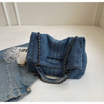 Load image into Gallery viewer, Women's Large Canvas Chain Strap Tote Bag N6J193