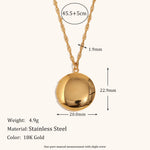 Load image into Gallery viewer, Heart Locket Chalice Necklace Steel Gold Plated S5P228