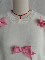 Load image into Gallery viewer, 3D Floral Cardigan Women Knit Open Front Round Neck N5A859