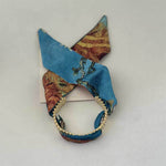 Load image into Gallery viewer, Vintage Gold Scarf Open Cuff Bangle Wide Statement N6F288