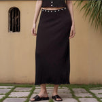 Load image into Gallery viewer, Womens Black Knit Set N25A605