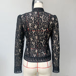 Load image into Gallery viewer, Lace Trim Stand Collar Blouse Women Office Elegant N5A798