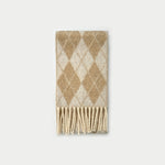 Load image into Gallery viewer, Wool Blend Diamond Jacquard Fringe Scarf N6K231