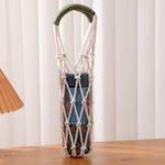 Load image into Gallery viewer, Handmade Cotton Linen Water Bottle Mesh Bag N6G086