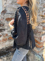 Load image into Gallery viewer, Batwing Lace Embroidered Cardigan Cover-Up N6G271