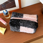 Load image into Gallery viewer, Womens Candy Color Plush Cosmetic Bag N6K109