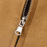 Load image into Gallery viewer, Caramel Stand Collar Jacket Women Short N5A762