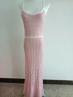 Load image into Gallery viewer, Long Spaghetti Strap Color Block Vacation Dress Women N6A054