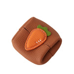 Load image into Gallery viewer, Top Grain Leather Carrot Coin Purse Mini Organizer N6G092